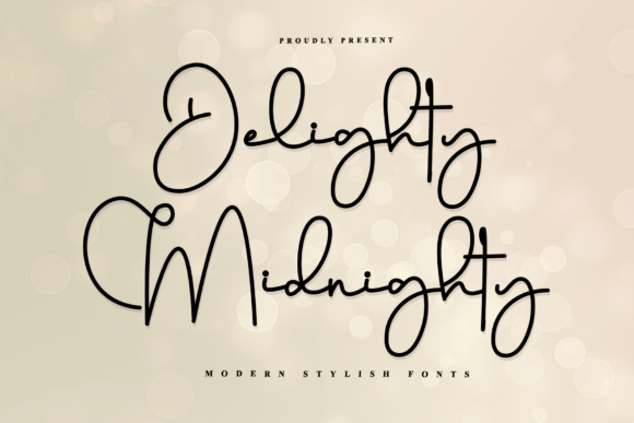 Delighty Midnighty: Handwritten Elegance for Product Design
