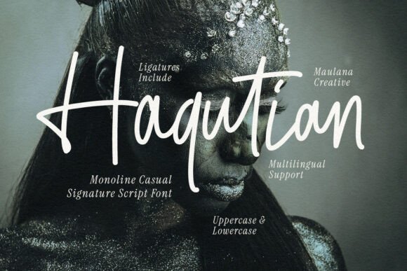 Haqutian: A Monoline Signature Font for Brand Design