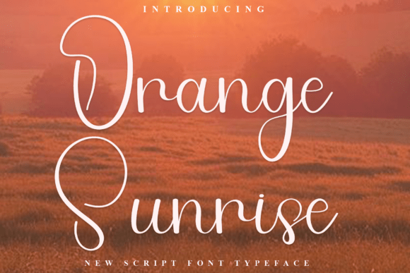 Orange Sunrise Font: A Festive Script for Editorial Design