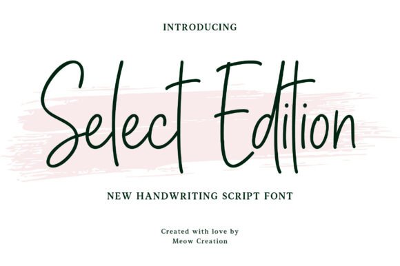 Select Edition: The Authentic Handwritten Font for Your Brand's Personality