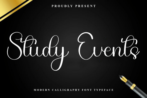 Study Events: The Festive Font for Handmade Product Design