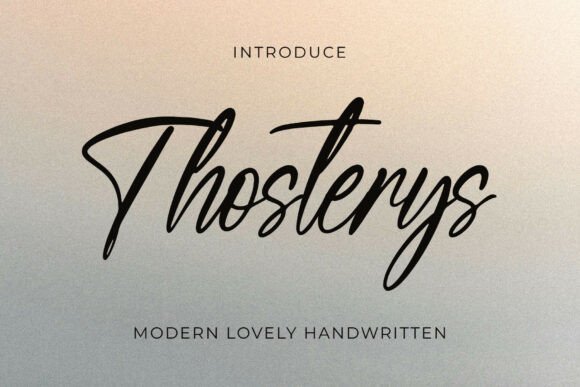 Thosterys, A Handwritten Font That Makes Small Brands Look Unforgettable