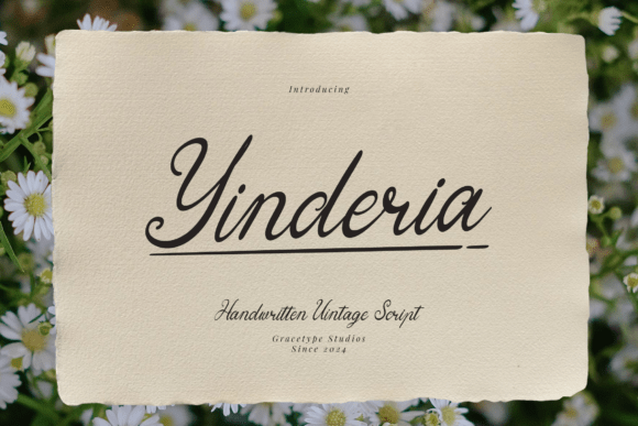 Yinderia: A Romantic Handwritten Font for Refined Branding